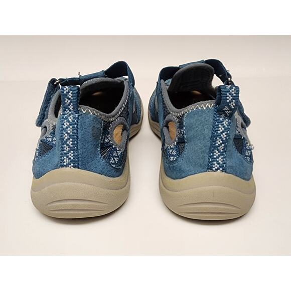 Earth Origins Campy Fisherman Sandals Suede Leather Color Blue Size 9.5M - Picture 6 of 9